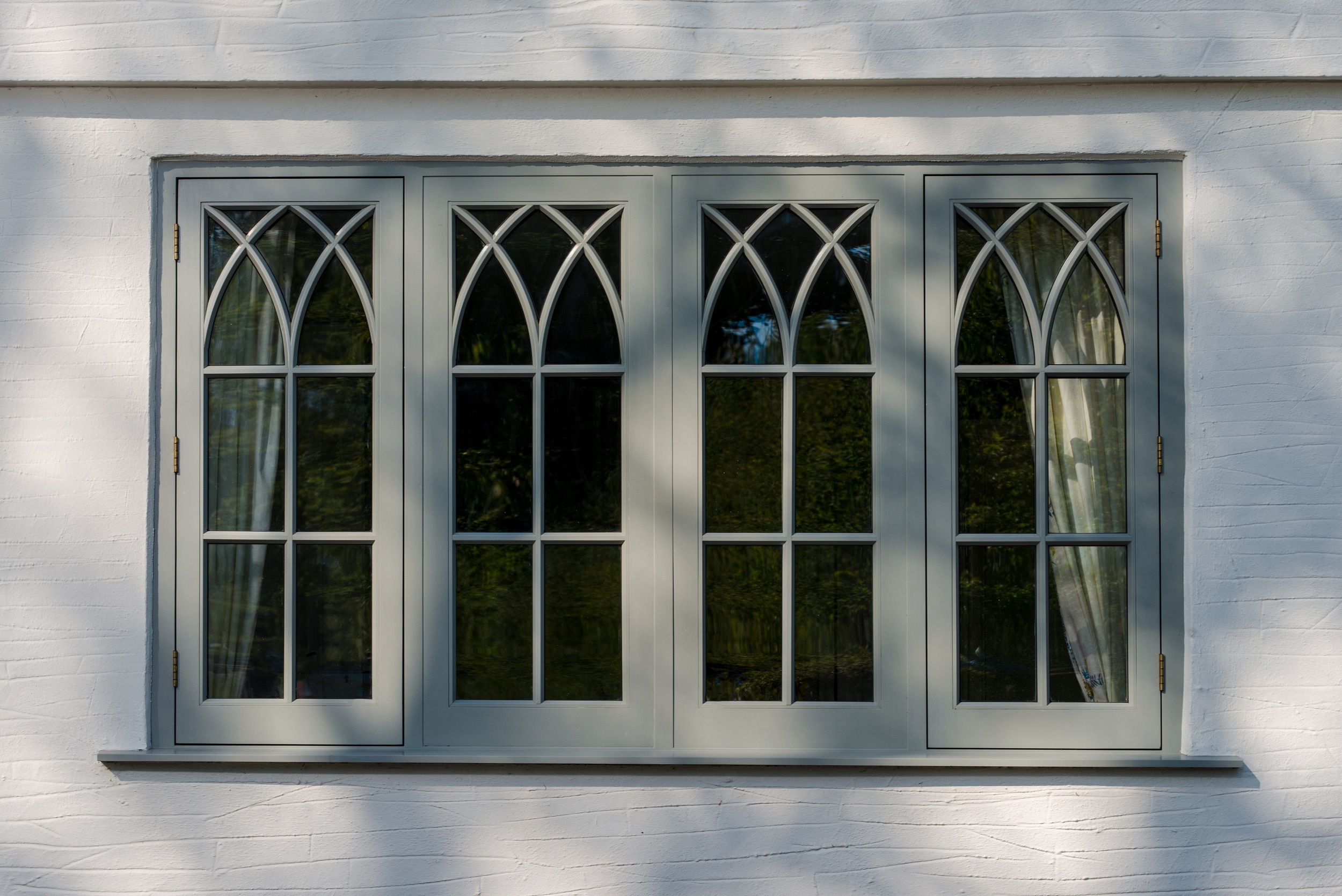 front view of bespoke timber windows