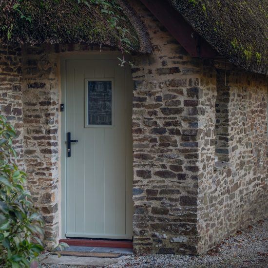 National Park thatched cottage timber door