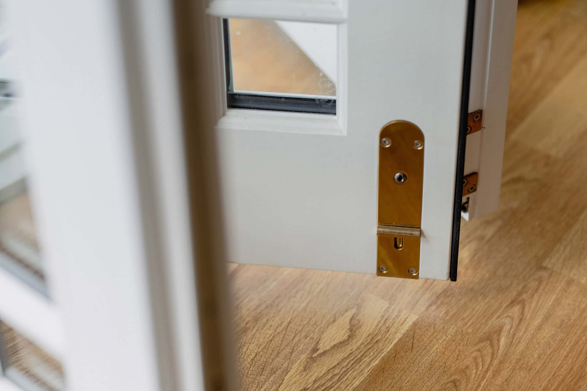 Timber bi-fold doors detail view
